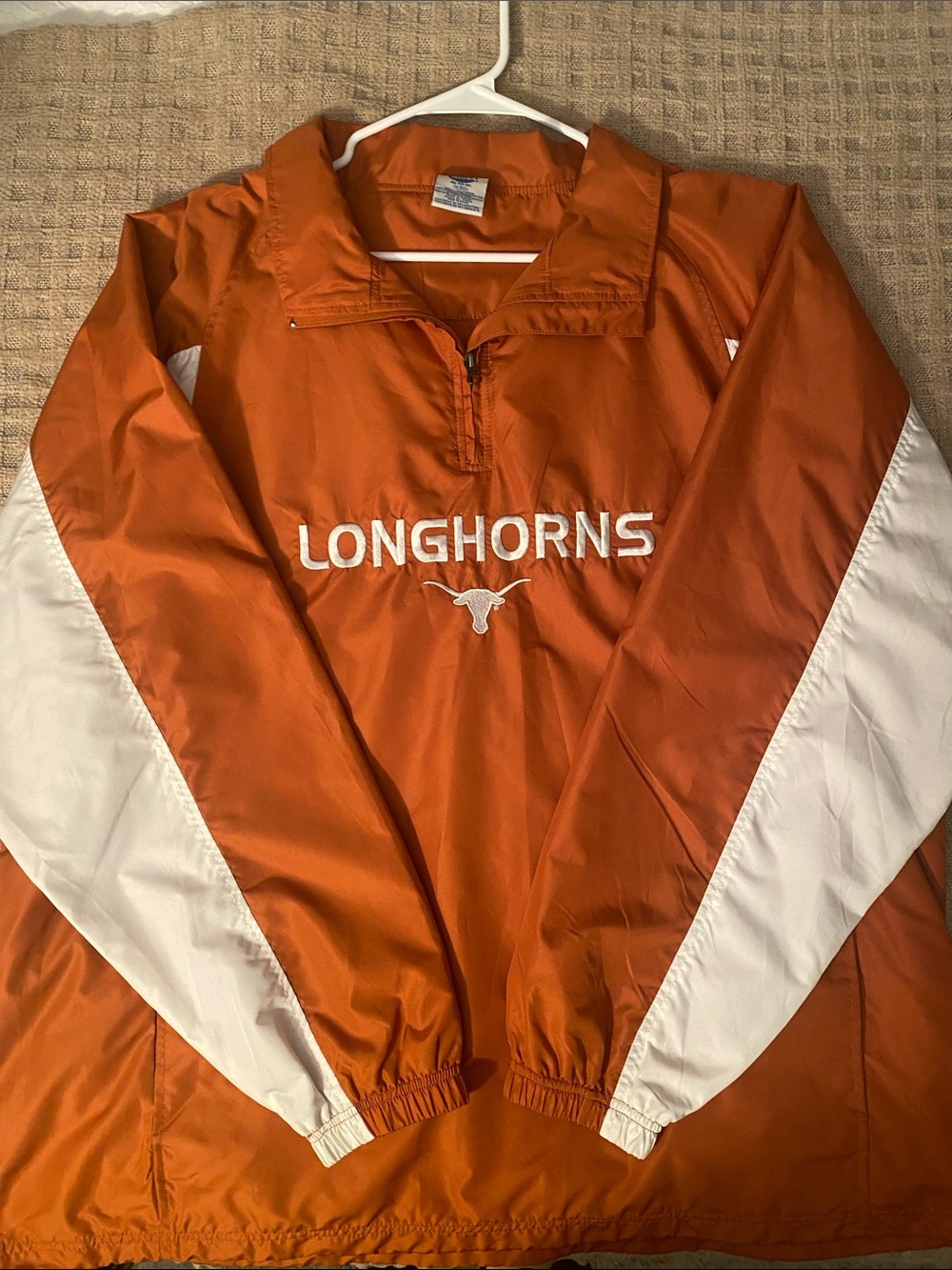 Texas Longhorns Orange & White Pullover Windbreaker